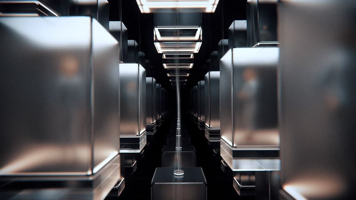 Server tunnel representing the AI portfolio