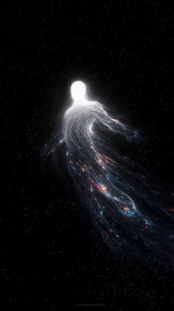 Cosmic figure representing technology-for-good initiatives
