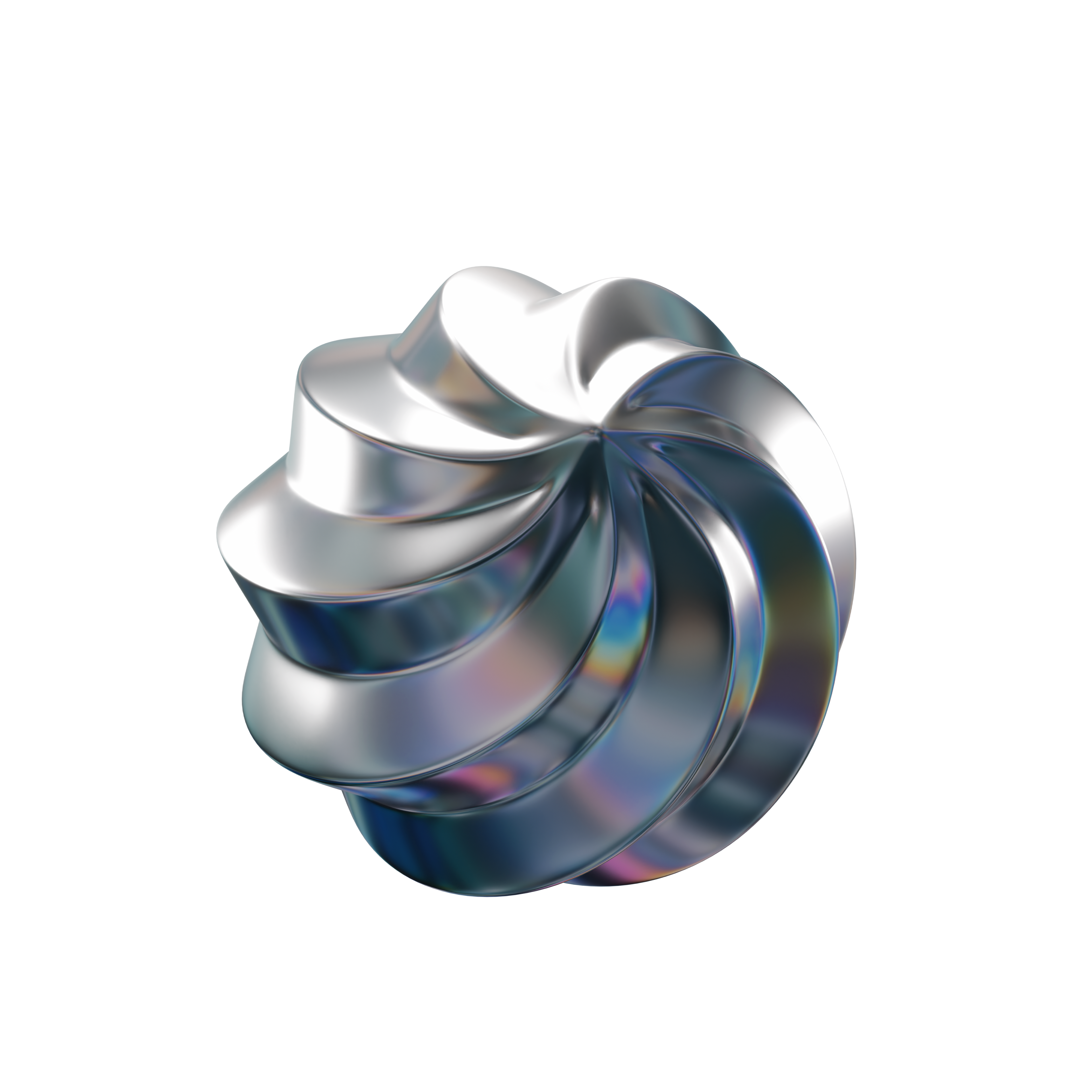 Chrome folded leaves representing holiday benefits