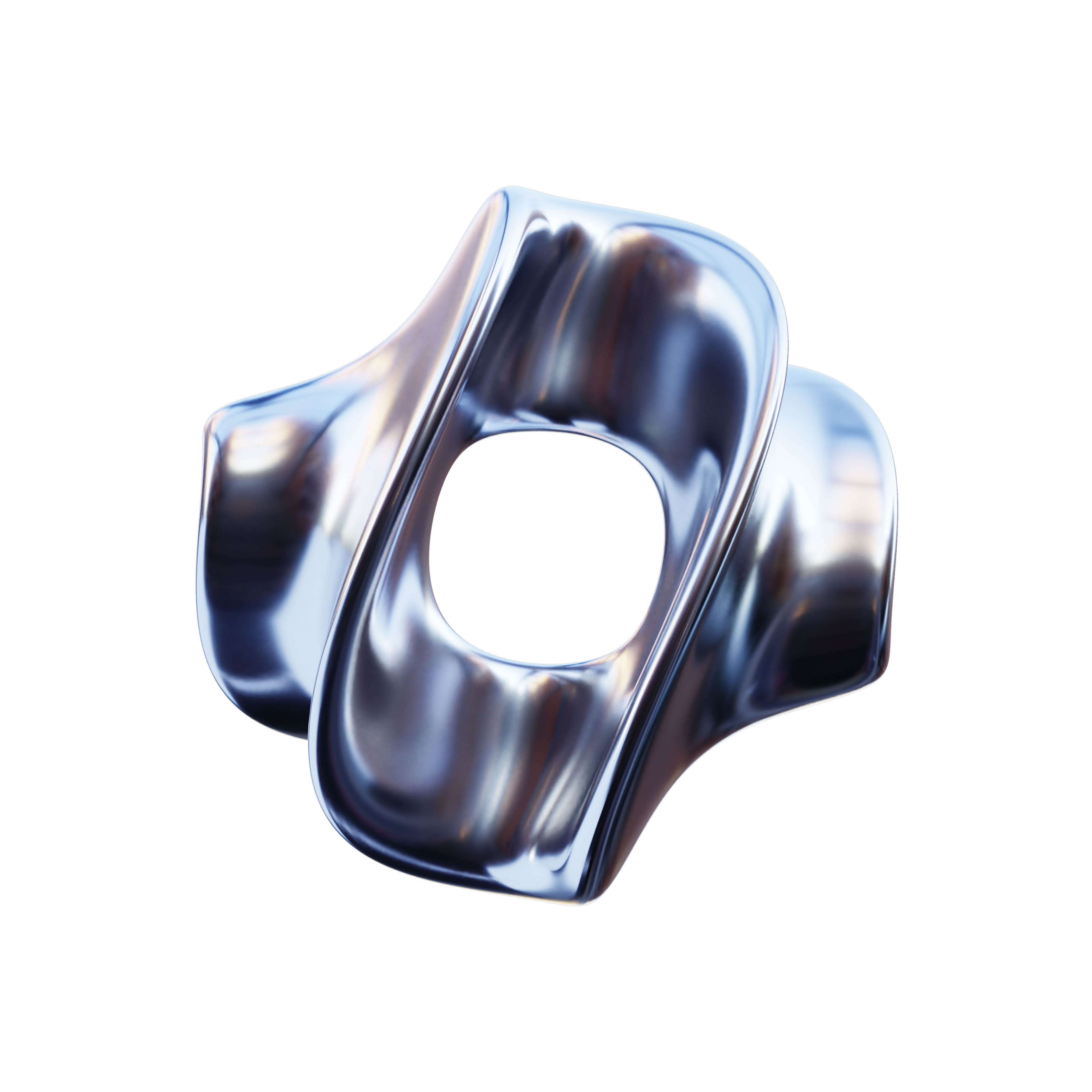 Chrome twisted ring representing the learning fund