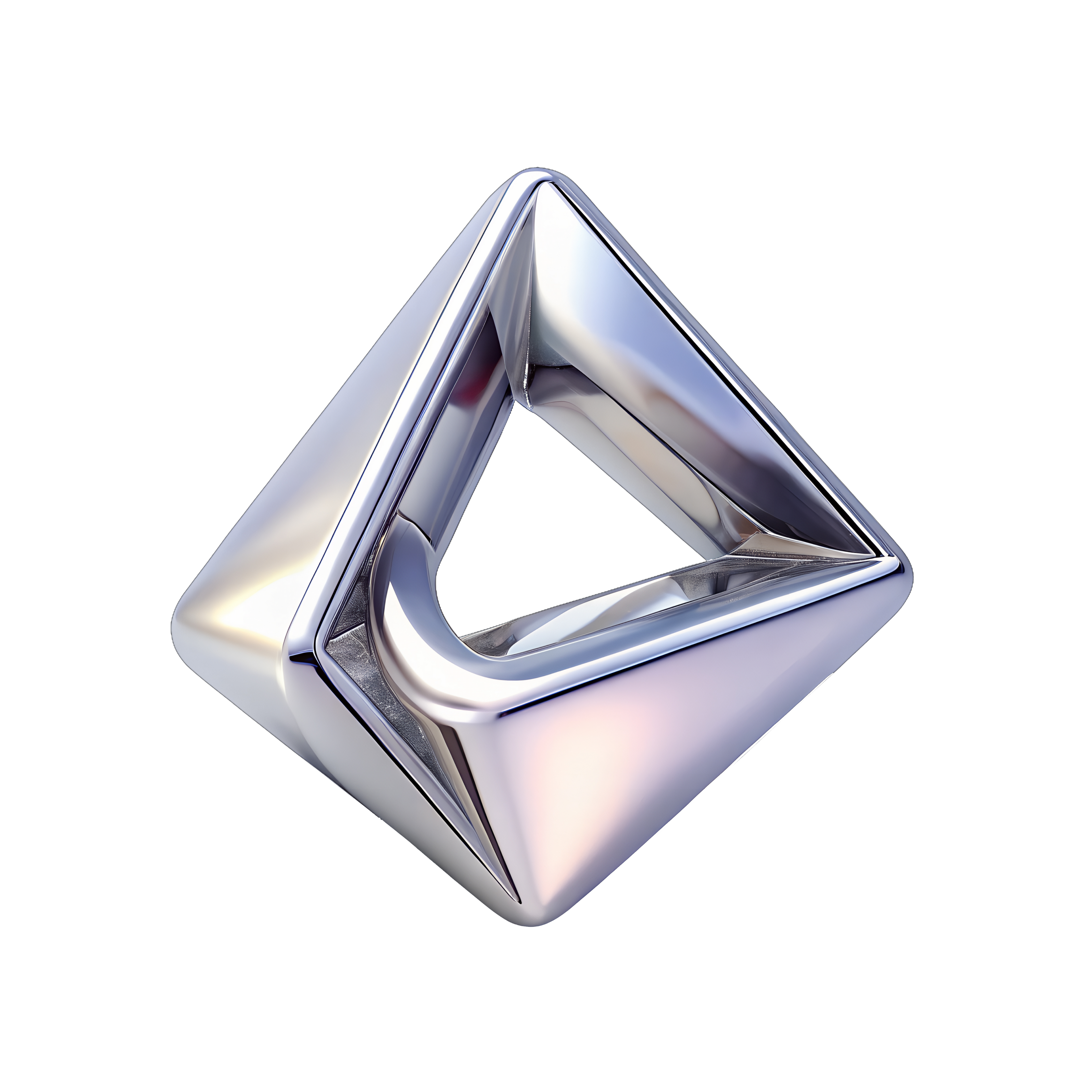 Chrome diamond representing technology R&D